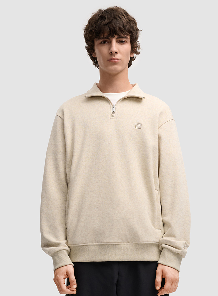 FILA CORE FILA MILANO Men Sweatshirt（Beige)