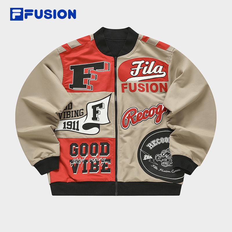 [ CNY Collection ]FILA FUSION  INLINE CULTURE Chinese New Year Men's Woven Top in Brown