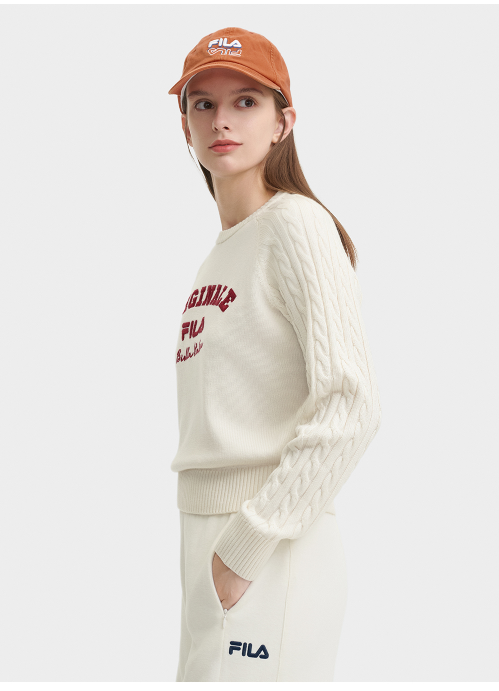 FILA CORE LIFESTYLE FILA ORIGINALE WINTER TENNIS CLUB Women Knit Sweater (Ash)