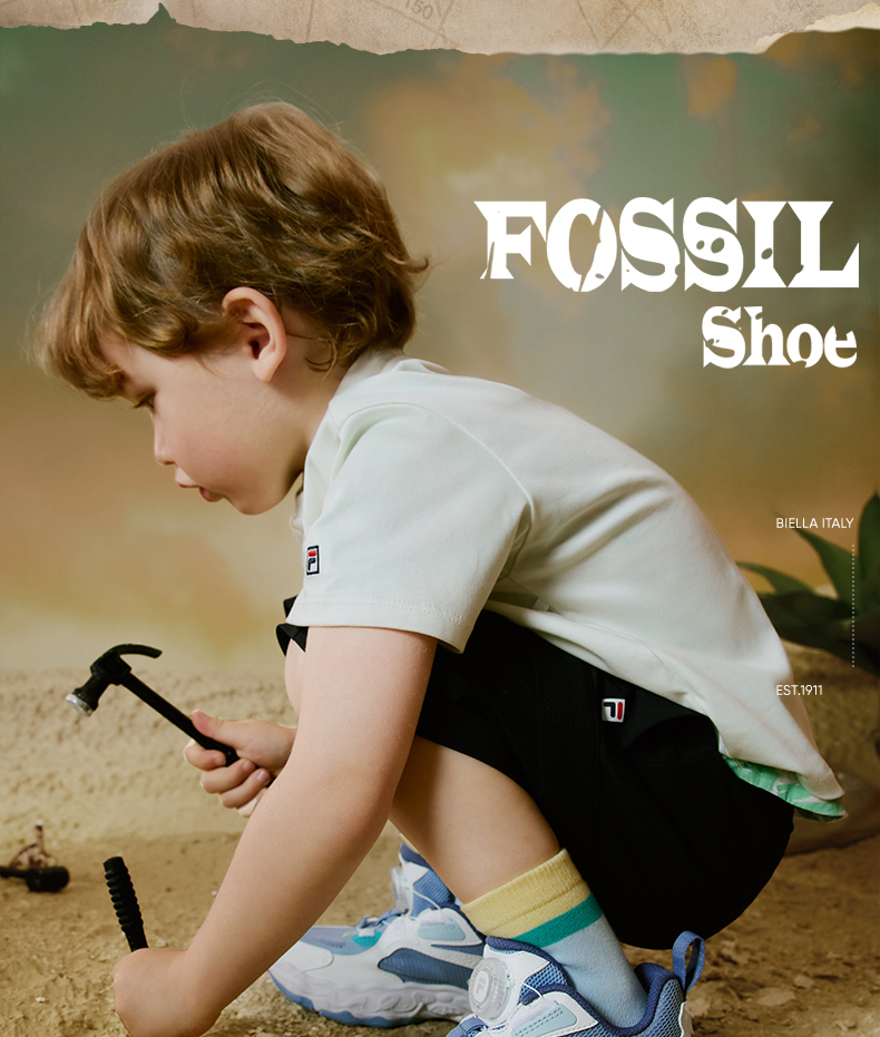 (EU 26 - 32) FILA KIDS HERITAGE FOSSIL Boys/Girl's Retro Running Shoes Sneakers