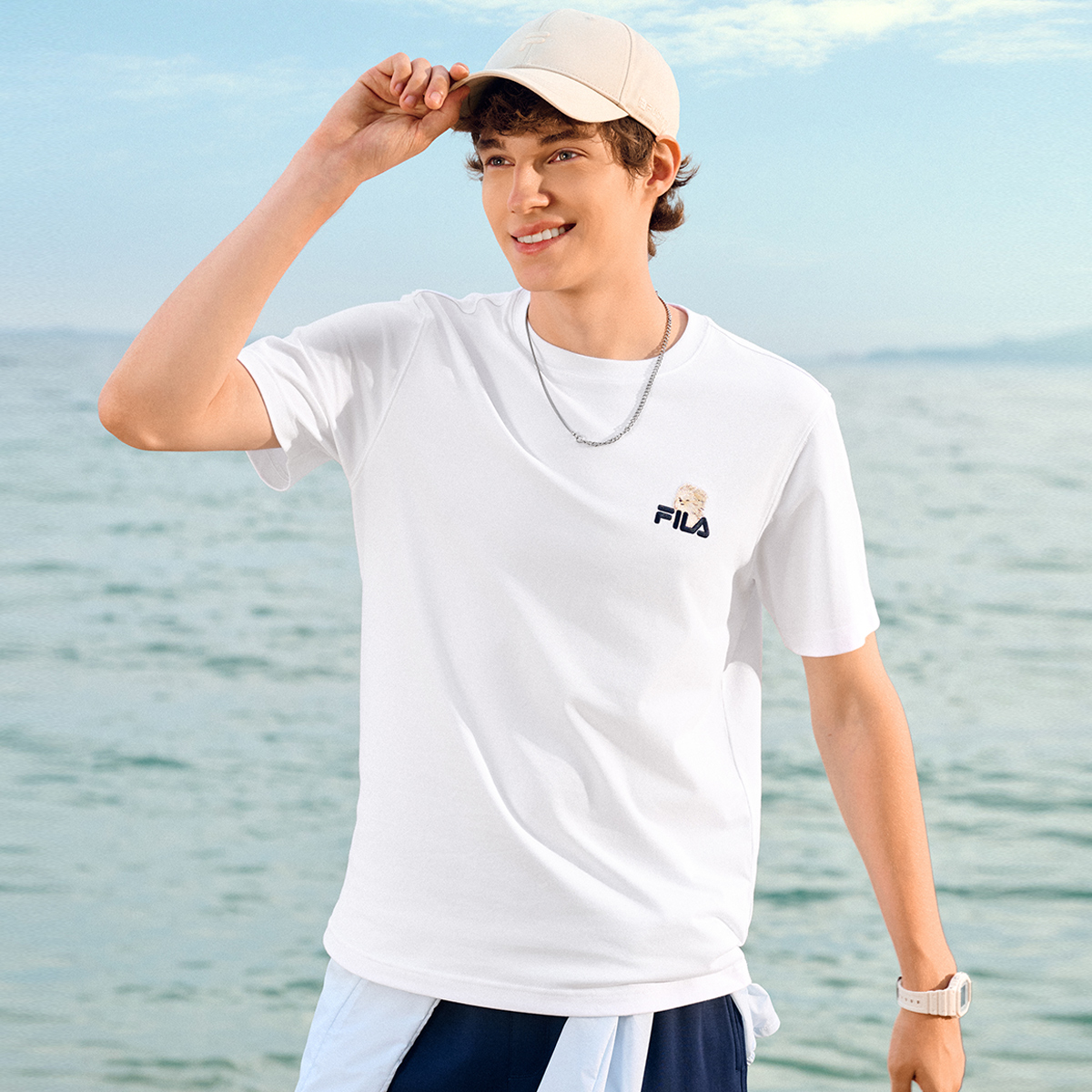 FILA FUSION CROSS OVER Unisex Knitted Short Sleeve Top