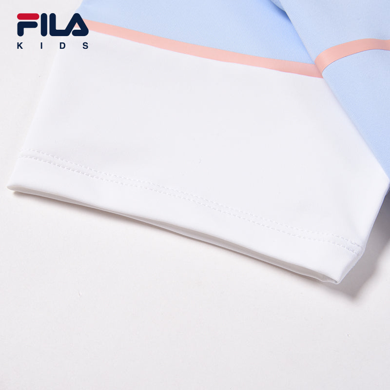 FILA KIDS PERFORMANCE Golf Girl's Short Sleeve Polo in Light Blue