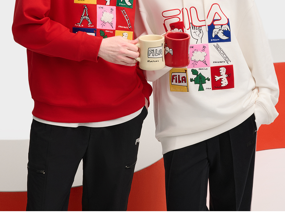 FILA CORE LIFESTYLE ORIGINALE FILA SOPHEY Men Hoodie (Red / White)