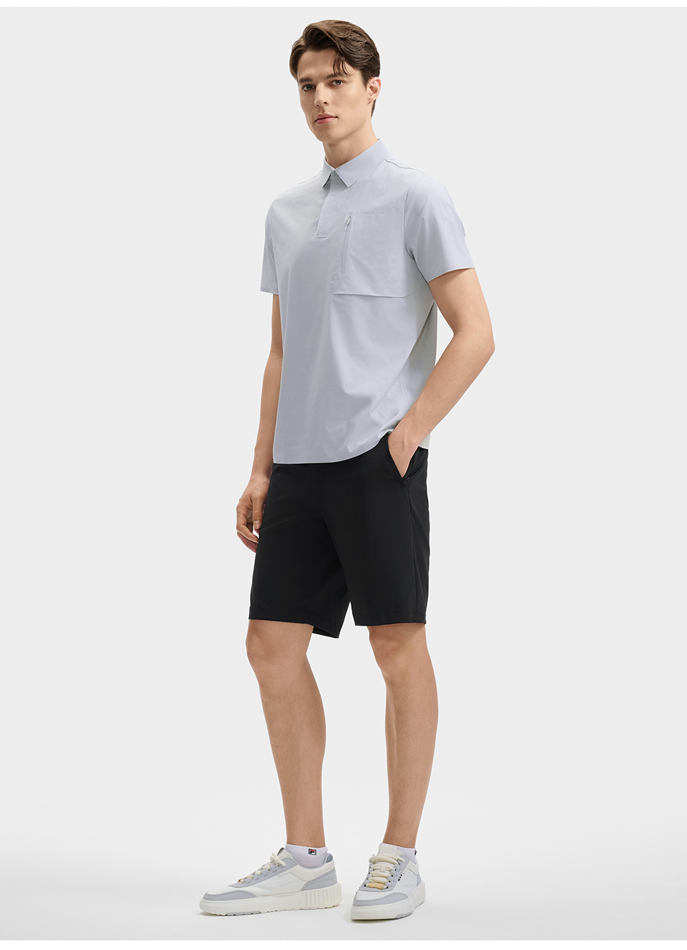 FILA CORE LIFESTYLE BLUE Men Woven Shorts (Black)