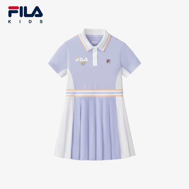(105 - 130cm) FILA KIDS TENNIS Girl's Dress with Inner Shorts in Purple
