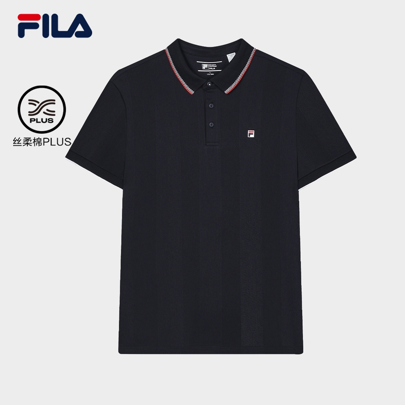 FILA CORE CROSS OVER MODERN HERITAGE Men Short Sleeve Polo (Navy / White)