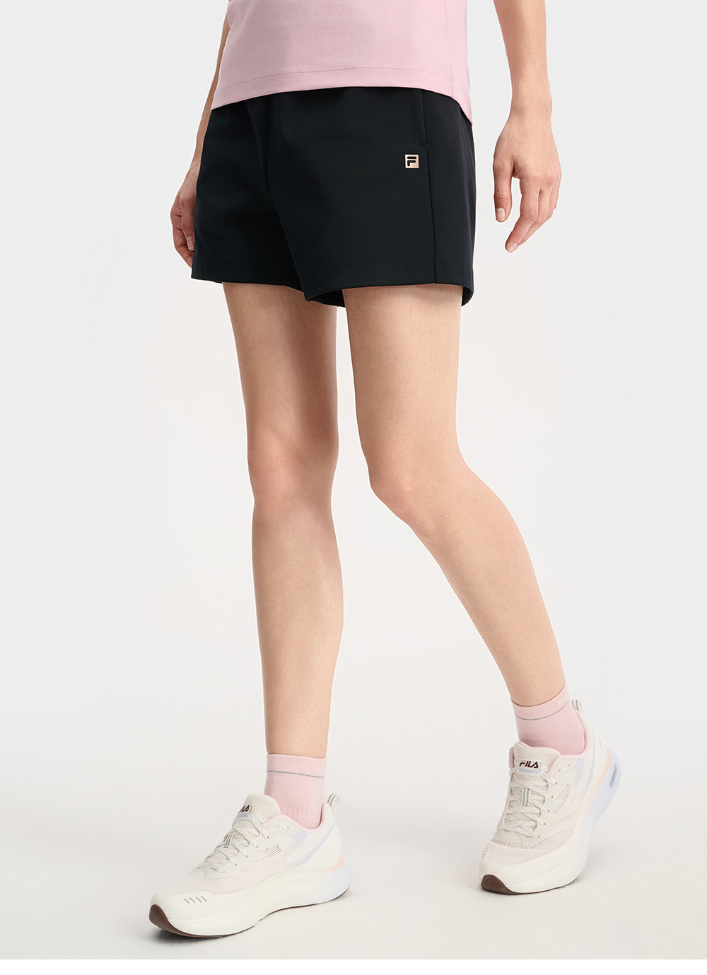 FILA CORE ATHLETICS FILA-FIT WOMEN Women Knitted Shorts (Black / Olive Green)