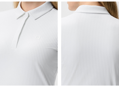FILA CORE ATHLETICS GOLF MODERN FUSHION Women Long Sleeve Polo (White)