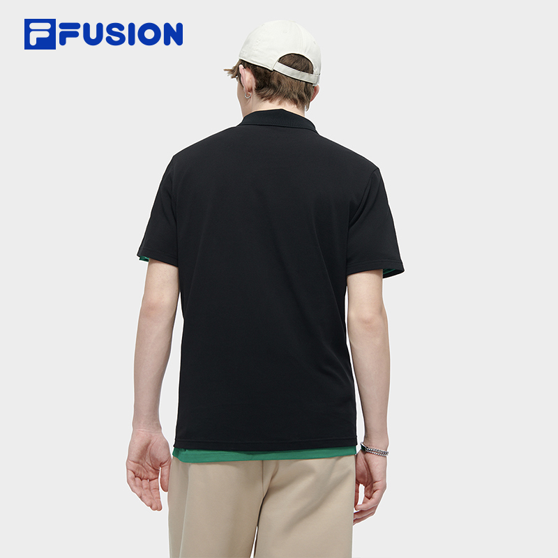FILA FUSION INLINE CULTURE Men Short Sleeve Polo in Black