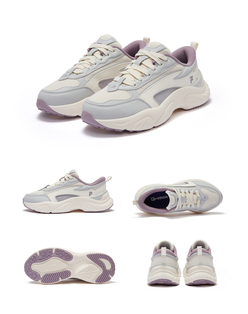 FILA FUSION FUSION CONCH DX Women Sneakers (Grey / Black and White)