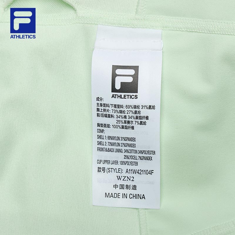FILA CORE BLACK ATHLETICS FITNESS Women Sports Bra in Light Green