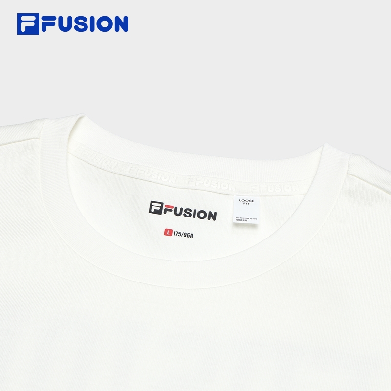 FILA FUSION BASKETBALL INLINE UNIFORM Men's Short Sleeve T-shirt (White / Brown - Cotton)