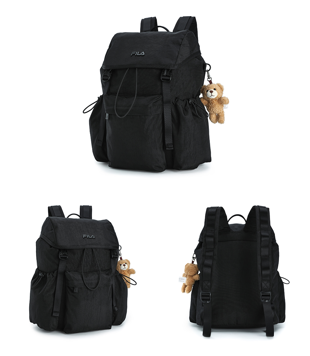 FILA CORE LIFESTYLE OR BAGS Unisex Backpack (Black / Light Khaki / Pink)