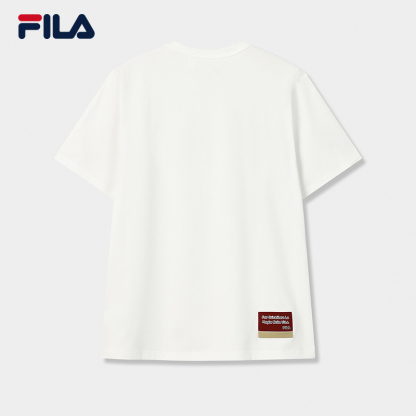 FILA CORE Men CNY Knitted Short Sleeve Top WHITE