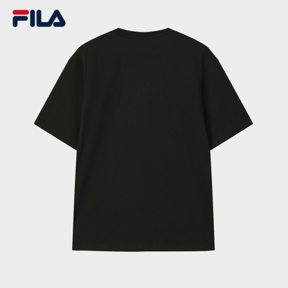 FILA CORE Men ORIGINALE Knitted Short Sleeve Top BLACK