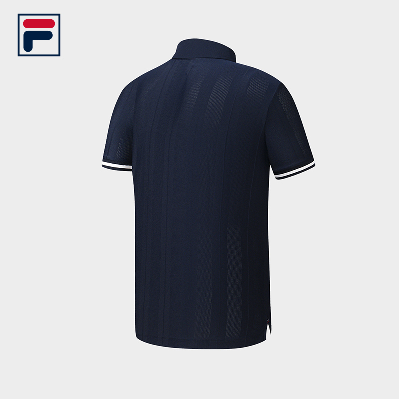 FILA CORE Men's TENNIS Short Sleeve Polo in Dark Blue