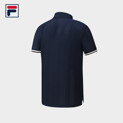FILA CORE Men's TENNIS Short Sleeve Polo in Dark Blue