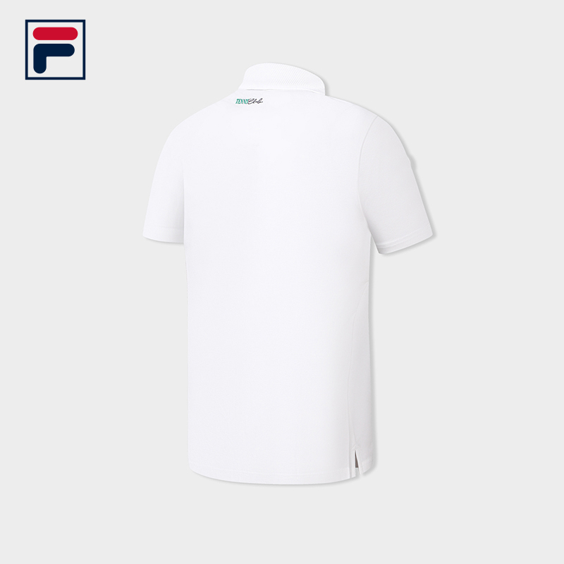 FILA CORE Men's TENNIS Short Sleeve Polo in White