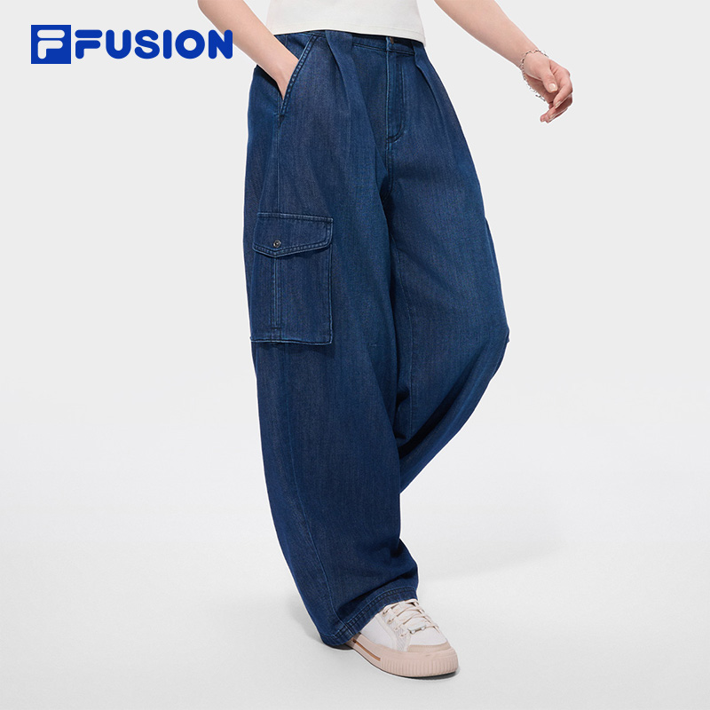 FILA FUSION Women WORKWEAR Washed Denim Jeans