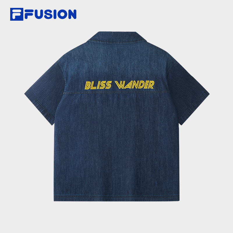 FILA FUSION Men WORKWEAR Washed Denim Jacket
