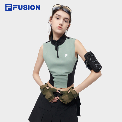 FILA FUSION INLINE URBAN TECH Women Cotton Vest in Green