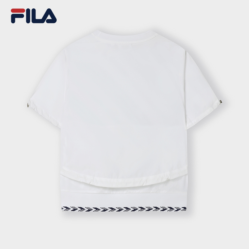 FILA CORE WHITE LINE EMERALD Women Short Sleeve T-shirt in White
