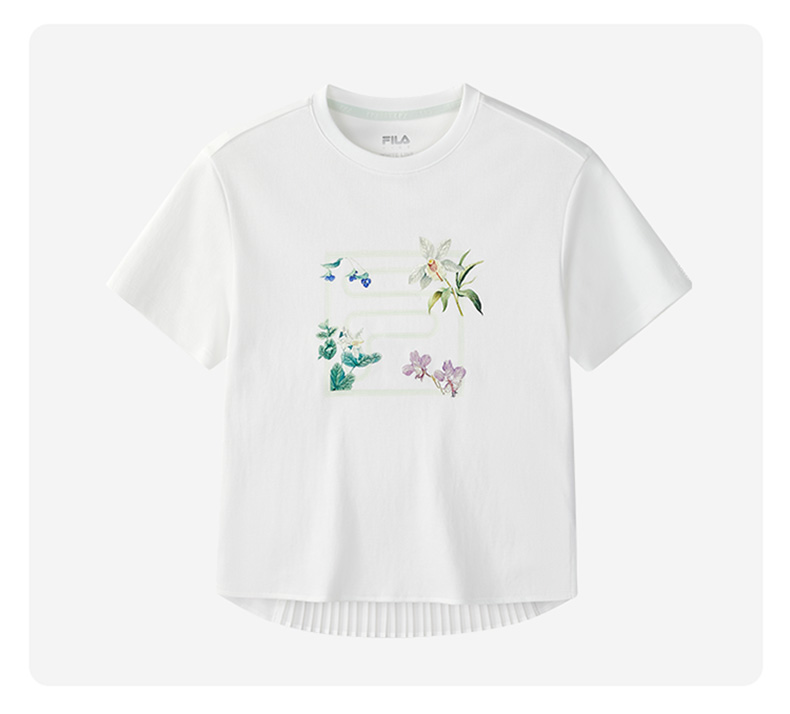 FILA KIDS WHITE LINE Girl's Short Sleeve T-Shirt