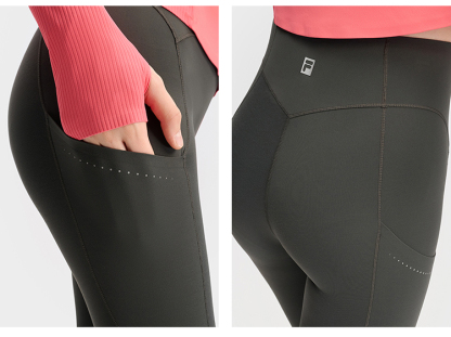 FILA CORE ATHLETICS FITNESS Women Knitted Leggings (Grey)
