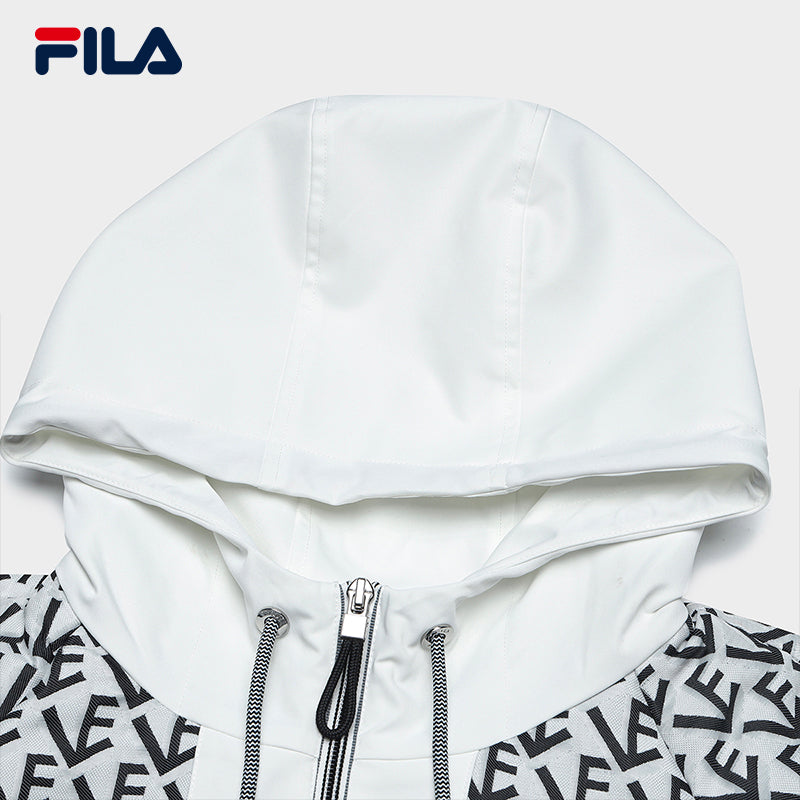 FILA CORE LIFESTYLE EMERALD FANCY BRERA Women Woven Jacket with Hood (Full Print)