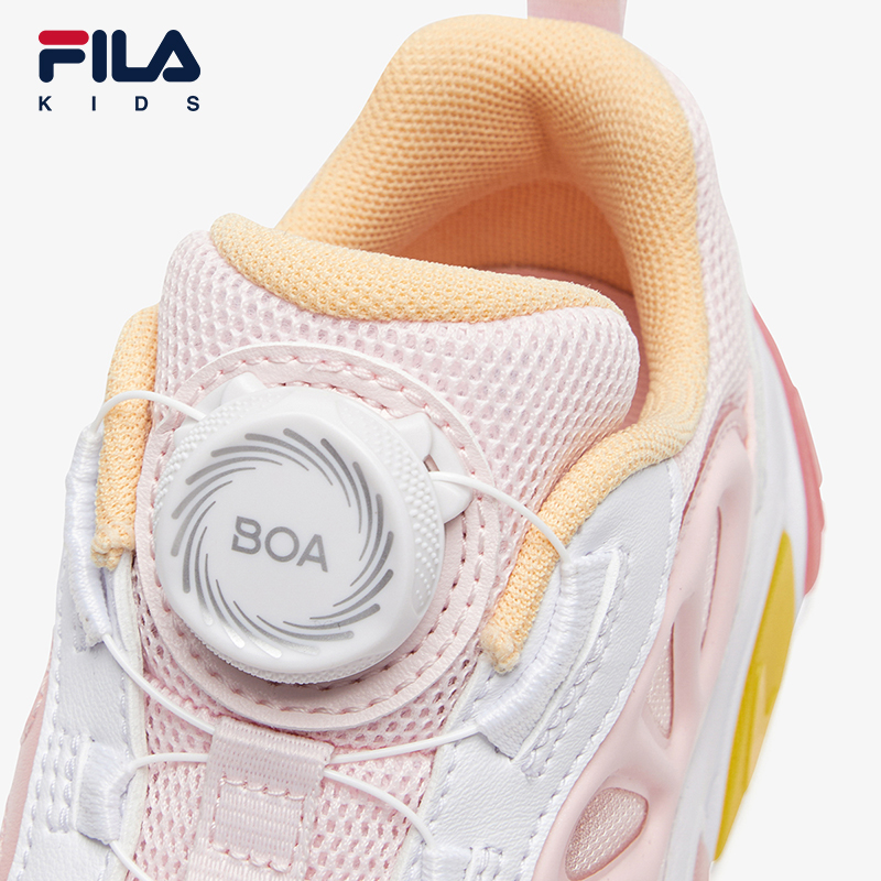 FILA KIDS FERRIS WHEEL HERITAGE Girls Light-up Sneakers (Pink/Blue)