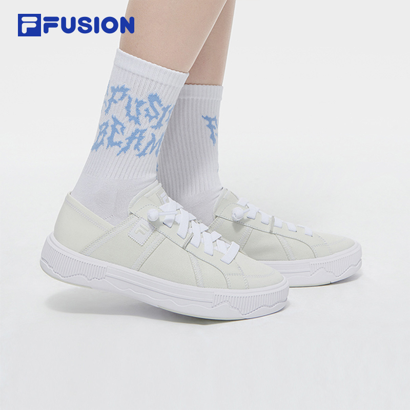 FILA FUSION POP III SE FUSION SKATEBOARDING Women's Lifestyle Sneakers (Black / White / Yellow Shoes)