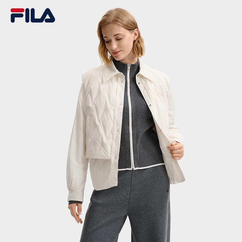 FILA CORE LIFESTYLE WHITE Women 2-piece Down Jacket