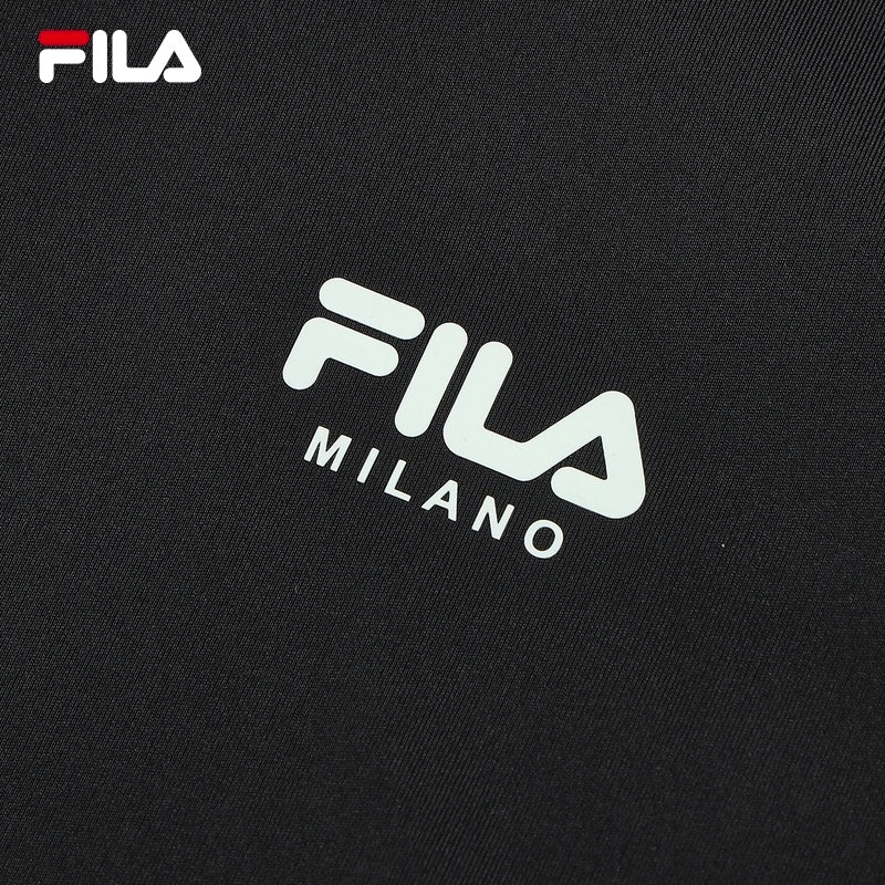 FILA CORE LIFESTYLE MILANO Women Long Sleeve Crop Top (Black)