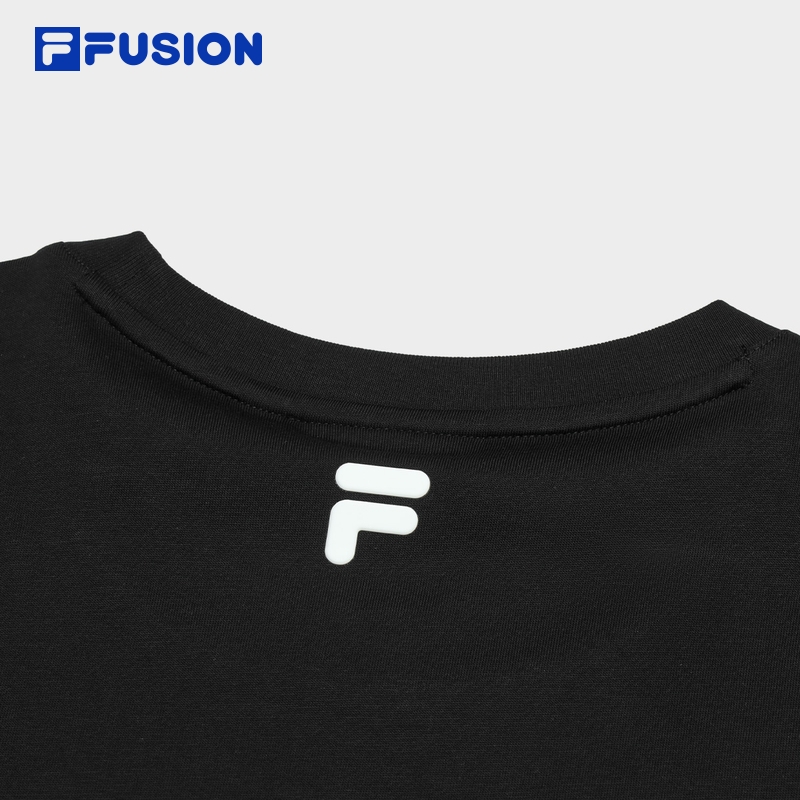 FILA FUSION BASKETBALL INLINE UNIFORM Men's Short Sleeve T-shirt (Black / White / Khaki - Cotton)
