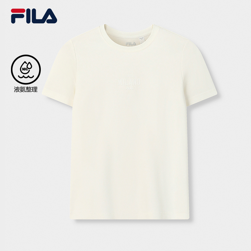 FILA CORE Women MILANO Knitted Short Sleeve Top PINK