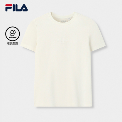 FILA CORE Women MILANO Knitted Short Sleeve Top PINK