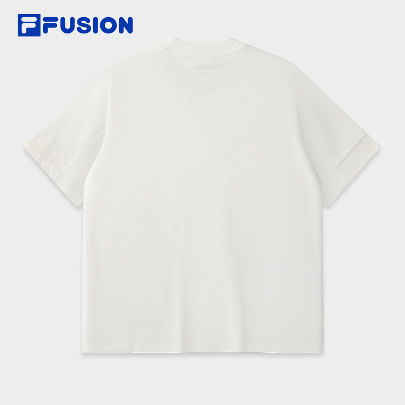 FILA FUSION INLINE FUSION X WORKWEAR WAVE BEAT Men Short Sleeves T-Shirt (Beige / White)