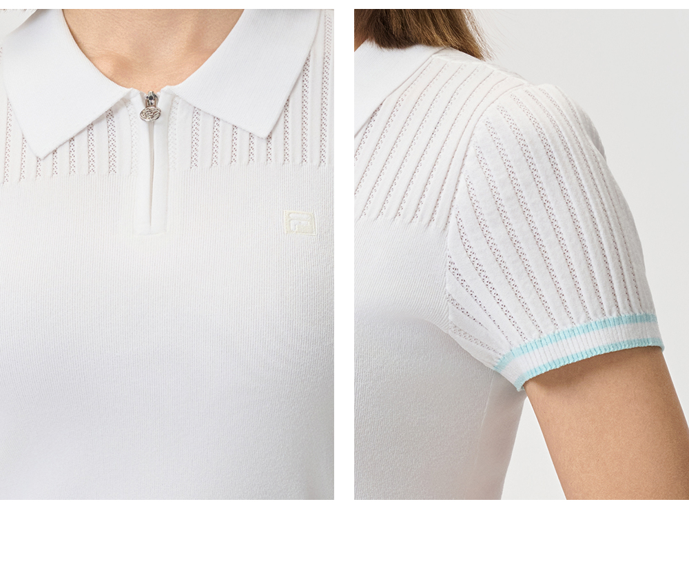 FILA CORE ATHLETICS GOLF Women Knit Sweater (Black / White)