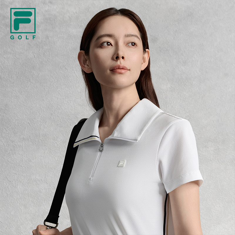 FILA CORE ATHLETICS GOLF ELITE GOLF CLUB Women Short Sleeve Polo (White)