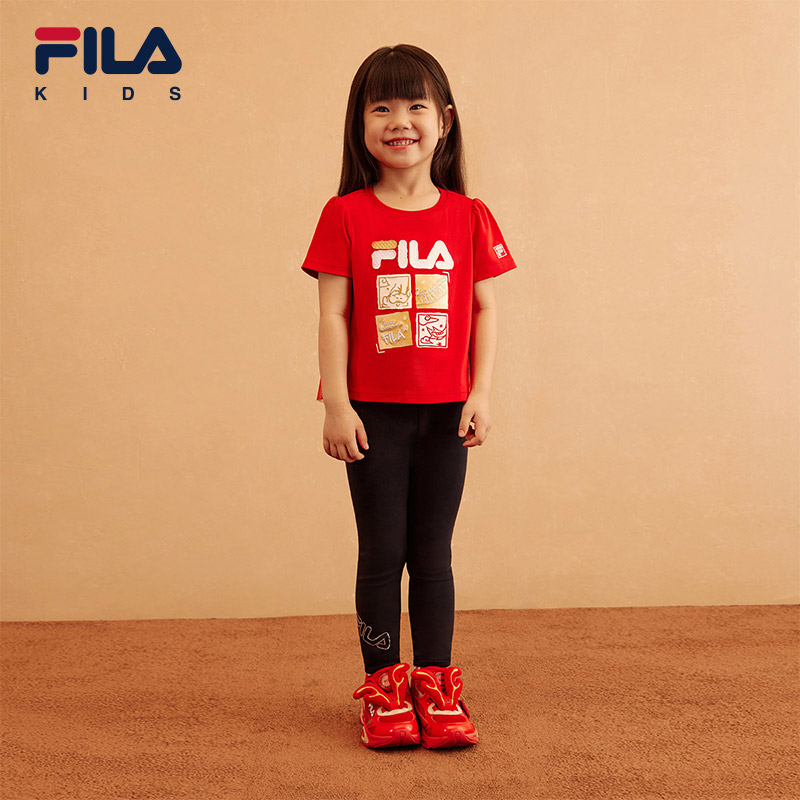 FILA KIDS ORIGINALE Girl's Knit Leggings in Navy