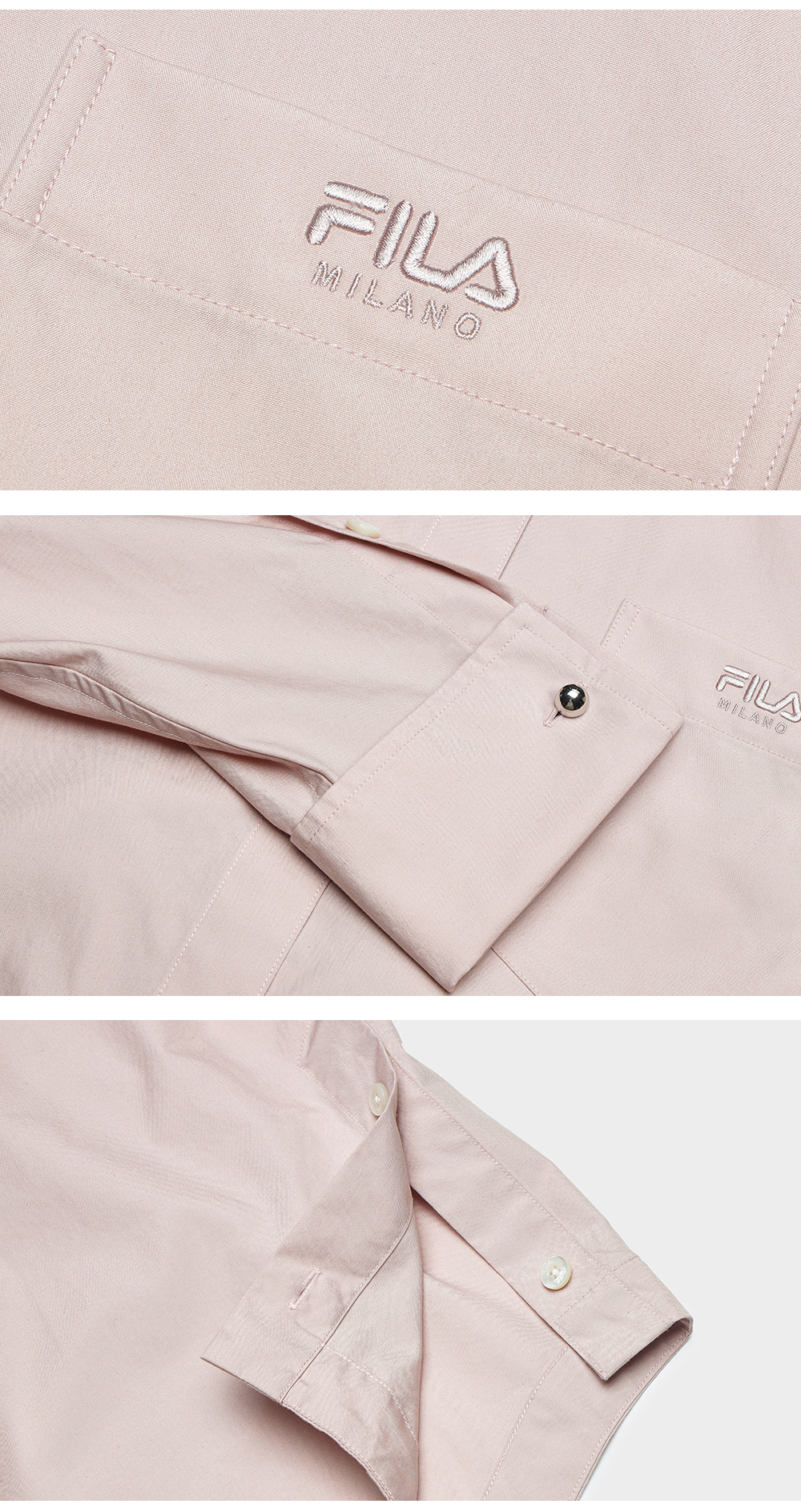 FILA CORE LIFESTYLE MILANO STROLLING MILAN Women Long Sleeve Shirt (Pink)