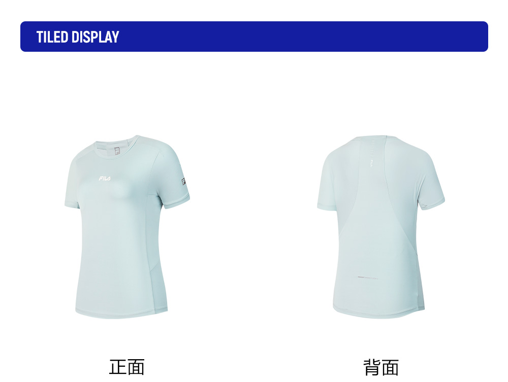 FILA CORE ATHLETICS BLACK Women Short Sleeve T-shirt (Turquoise / White)