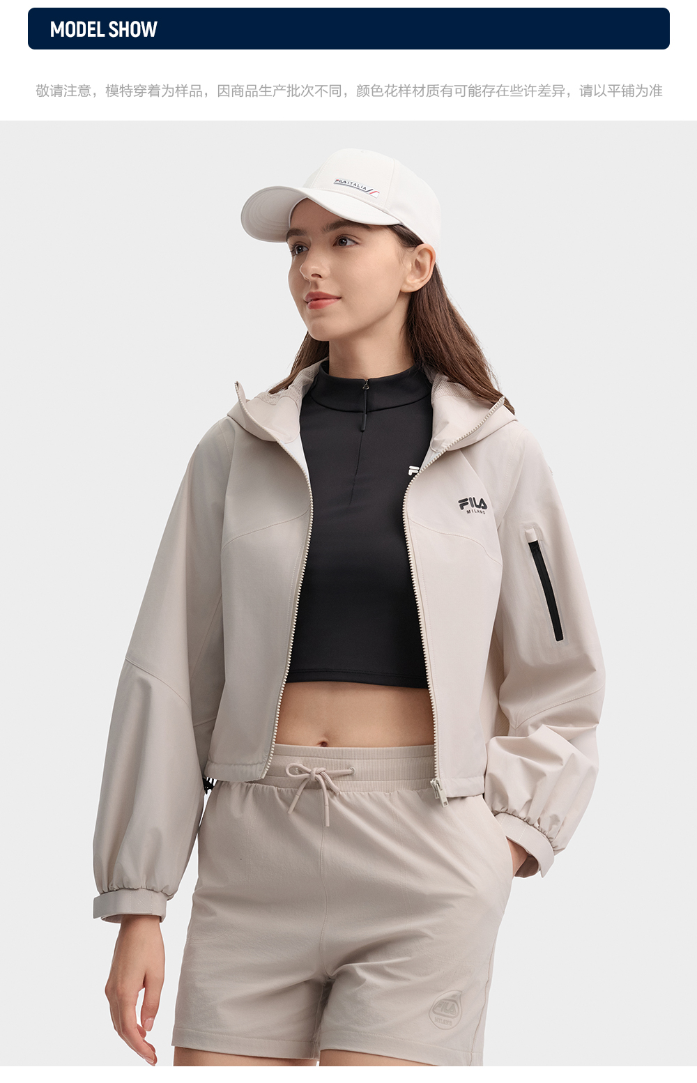FILA CORE LIFESTYLE MILANO Women Woven Jacket (With Hoodie) (Ash)
