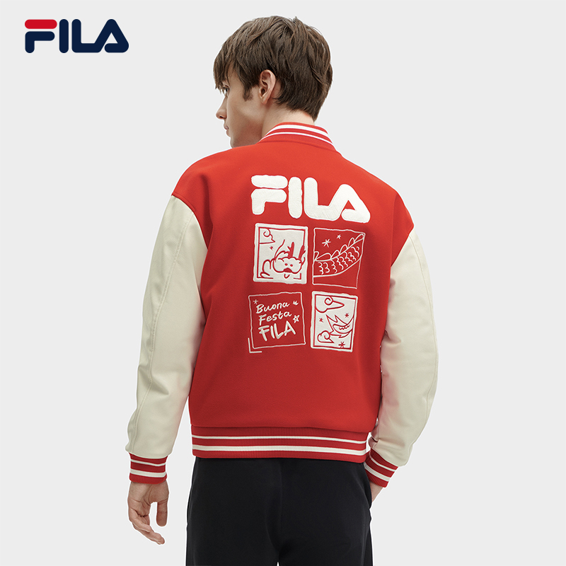 FILA CORE CNY WHITE LINE ORIGINALE Men's Cotton Suit in Red Chinese New Year