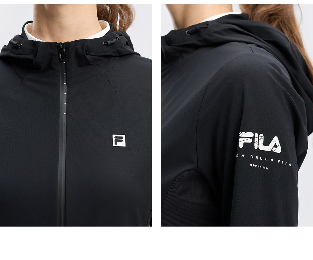FILA CORE ATHLETICS BLACK Women Knit Top (Black / Pink)