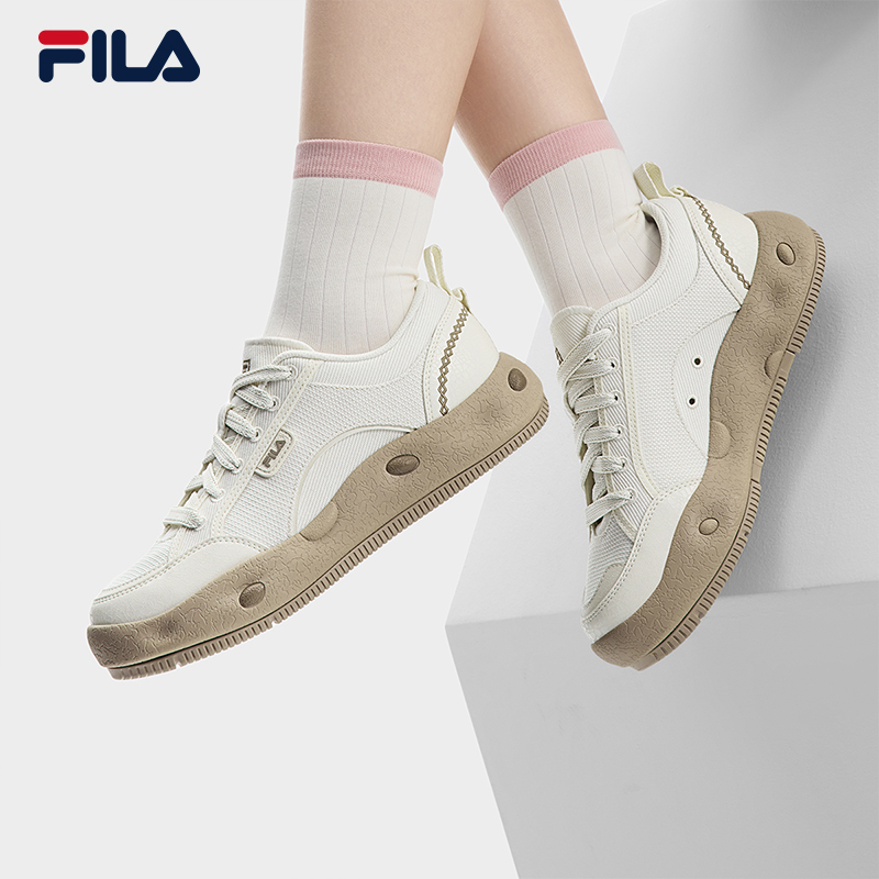 FILA CORE FASHION COOKIES Men Women Canvas Shoes (Black Cream