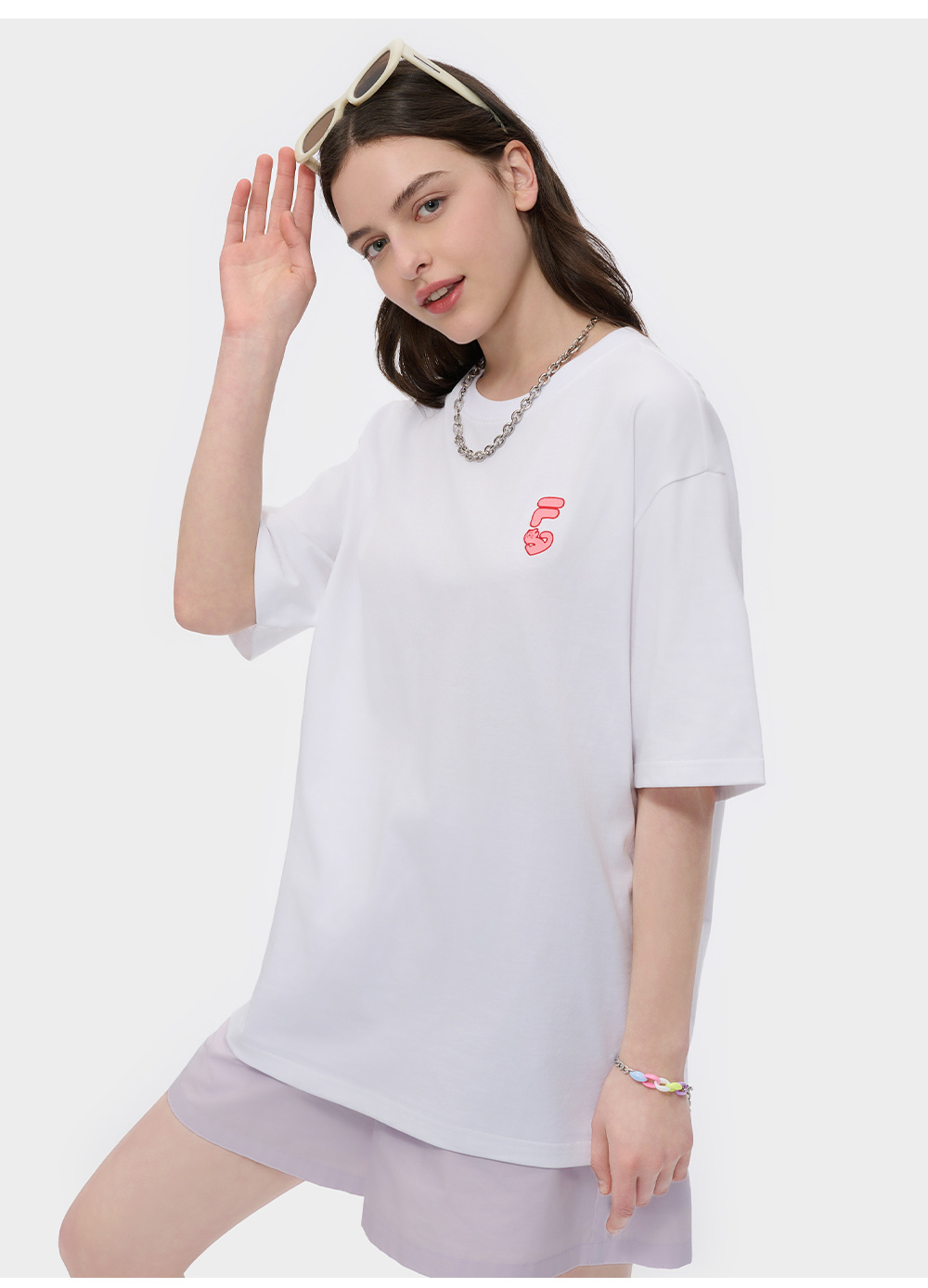 FILA FUSION INLINE FOB GRAPHIC TEES Unisex Short Sleeves T-Shirt (Black / White)