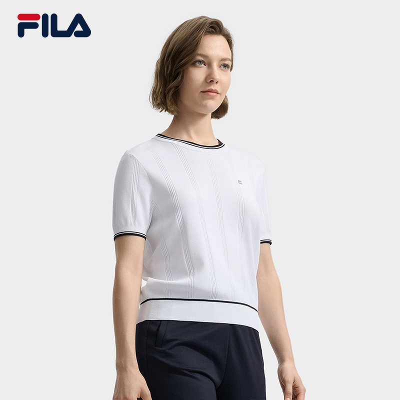 FILA CORE LIFESTYLE WHITE LINE ESCAPE THE CITY Women Knit Sweater