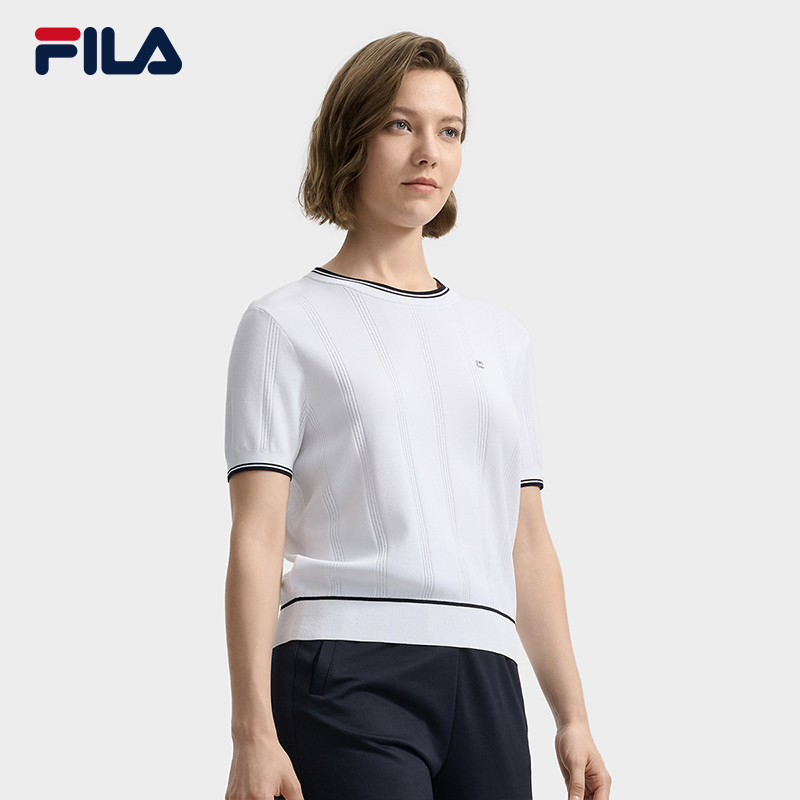 FILA CORE LIFESTYLE WHITE LINE ESCAPE THE CITY Women Knit Sweater