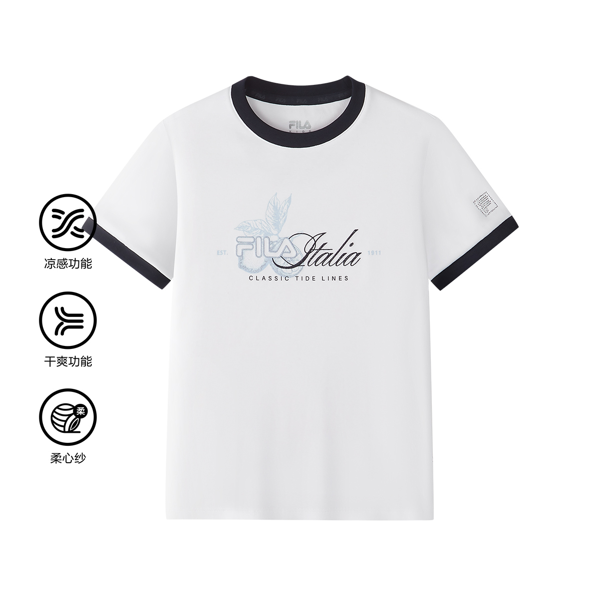 FILA KIDS WHITE LINE Girls Short Sleeves T-Shirt